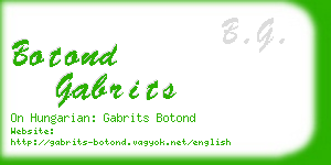 botond gabrits business card